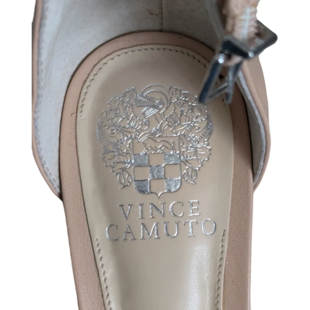 Vince Camuto Margry Nude Block Heel Sandals Size 10 - Picture 7 of 9